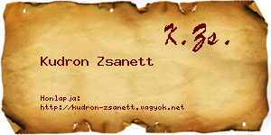 Kudron Zsanett névjegykártya
