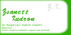 zsanett kudron business card